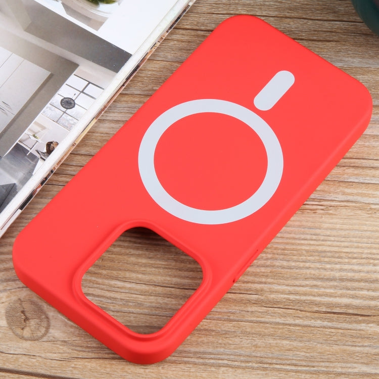 For iPhone 14 Pro MagSafe Liquid Silicone Phone Case(Red)