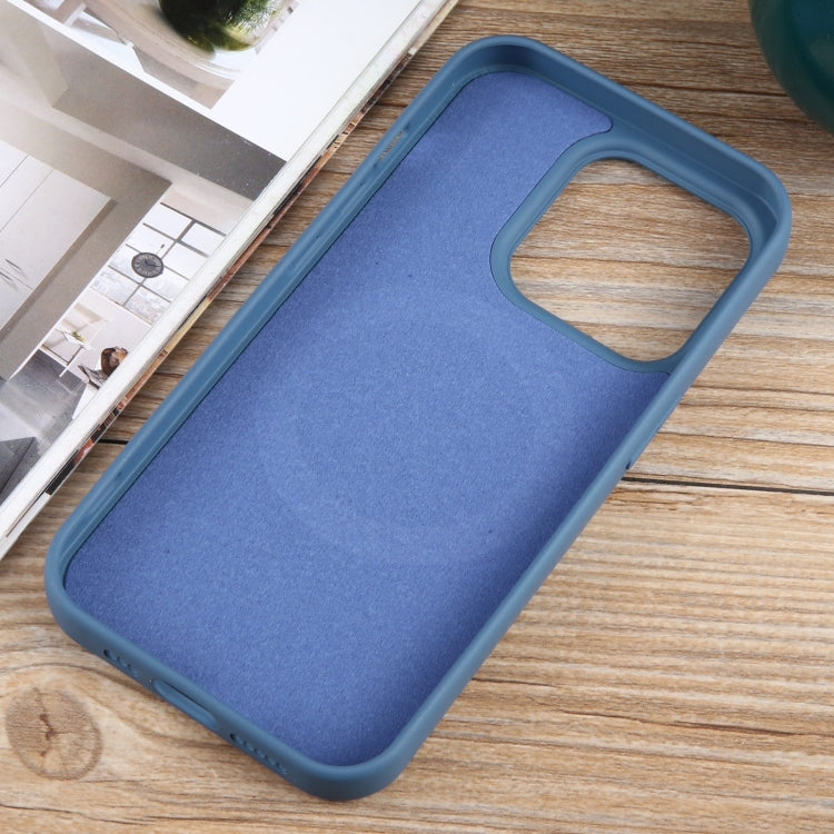 For iPhone 14 Pro MagSafe Liquid Silicone Phone Case(Blue)