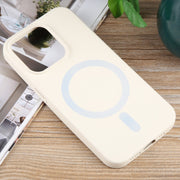 For iPhone 13 Pro MagSafe Liquid Silicone Phone Case(White)