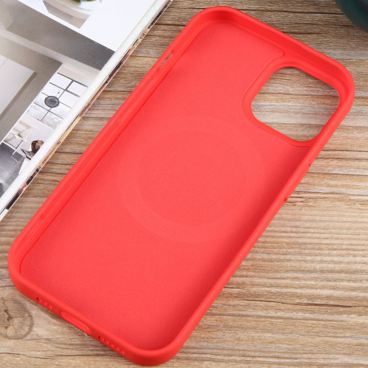 For iPhone 13 MagSafe Liquid Silicone Phone Case(Red)