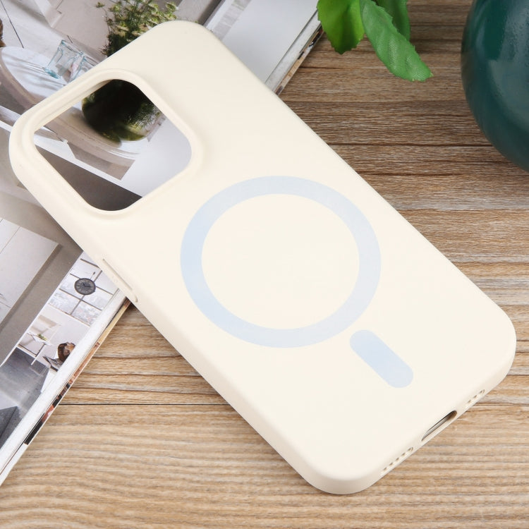 For iPhone 11 Pro MagSafe Liquid Silicone Phone Case(White)