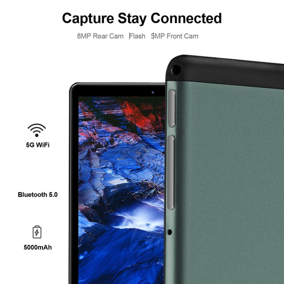BDF P8 3G Phone Call Tablet PC 8.0 inch, 4GB+64GB, Android 10.0 MTK8321 Octa Core, Support Dual SIM, EU Plug(Silver)