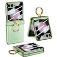 For Samsung Galaxy Z Flip5 GKK Magnetic Folding Phantom Rotary Phone Case with Ring Holder(Green) - free shipping - PMC TechLife - Order now!