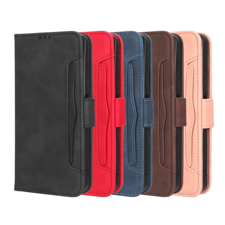 For iPhone 15 Skin Feel Calf Texture Card Slots Leather Phone Case(Brown)