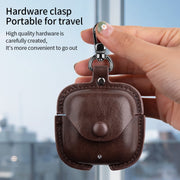 For Huawei FreeBuds SE 2 / SE 3 Leather TWS Earphone Protective Case with Hook(Black)