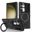For Samsung Galaxy S23 Ultra 5G Sliding Camshield Magsafe Holder TPU Hybrid PC Phone Case(Black) - Galaxy S23 Ultra 5G Cases by PMC TechLife | Online Shopping South Africa | PMC TechLife