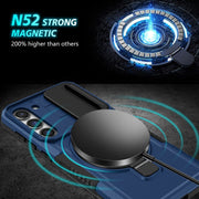 For Samsung Galaxy S23+ 5G Sliding Camshield Magsafe Holder TPU Hybrid PC Phone Case(Royal Blue)