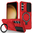 For Samsung Galaxy S23+ 5G Sliding Camshield Magsafe Holder TPU Hybrid PC Phone Case(Red) - Galaxy S23+ 5G Cases by PMC TechLife | Online Shopping South Africa | PMC TechLife