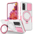 For Samsung Galaxy S20 FE Sliding Camshield Magsafe Holder TPU Hybrid PC Phone Case(Pink White) - Galaxy Phone Cases by PMC TechLife | Online Shopping South Africa | PMC TechLife