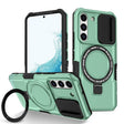 For Samsung Galaxy S22 5G Sliding Camshield Magsafe Holder TPU Hybrid PC Phone Case(Light Blue) - Galaxy Phone Cases by PMC TechLife | Online Shopping South Africa | PMC TechLife