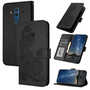 For Huawei Mate 10 Pro Datura Flower Embossed Flip Leather Phone Case(Black)