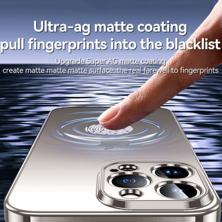 For iPhone 15 Pro Max SULADA Electroplating Frosted TPU Phone Case(Black)