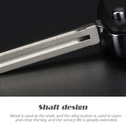 For Hyundai 3-button Folding Car Key Shell with Silver Metal Edge