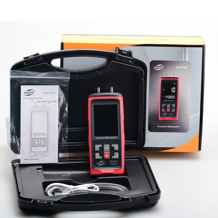 BENETECH GT5101 LCD Display Differential Pressure Meter, Specification:40KPa