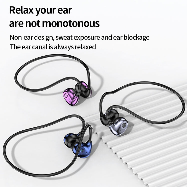 A59 Open Air Conduction Built-in Microphone Wireless Bluetooth Neckband Earphone(Grey)