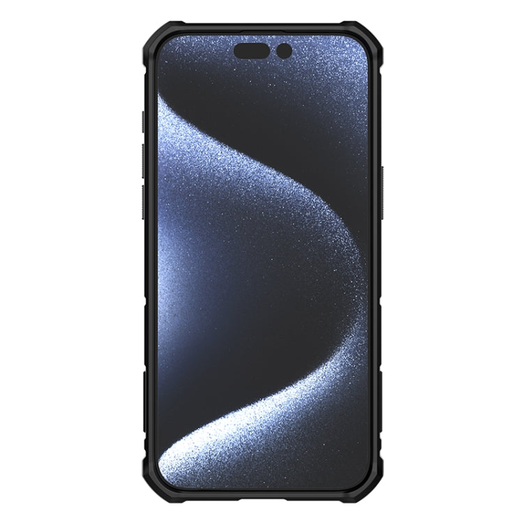 For iPhone 15 Pro NILLKIN Shockproof CamShield Armor Protective Case with Invisible Ring Holder(Black)