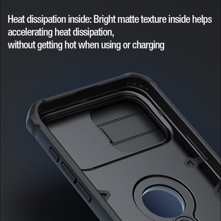 For iPhone 15 Pro NILLKIN Shockproof CamShield Armor Protective Case with Invisible Ring Holder(Black)