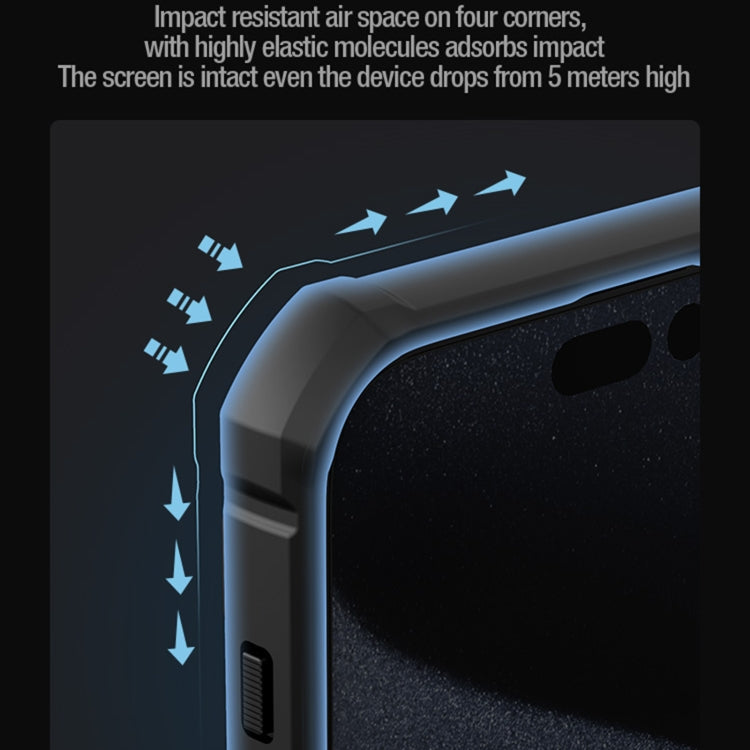 For iPhone 15 Pro NILLKIN Shockproof CamShield Armor Protective Case with Invisible Ring Holder(Black)