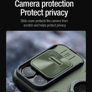 For iPhone 15 Pro NILLKIN Shockproof CamShield Armor Protective Case with Invisible Ring Holder(Black)