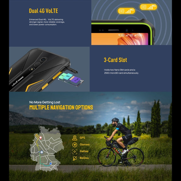 Ulefone Armor X12, 3GB+32GB, Rugged Phone, Face Unlock, 5.45 inch Android 13 Go MediaTek Helio A22 Quad Core, Network: 4G, NFC(Some Orange)