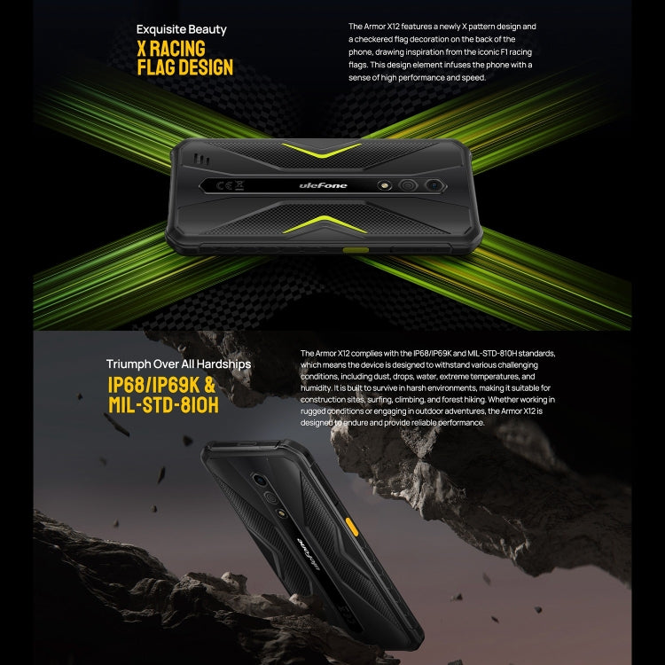 Ulefone Armor X12, 3GB+32GB, Rugged Phone, Face Unlock, 5.45 inch Android 13 Go MediaTek Helio A22 Quad Core, Network: 4G, NFC(Some Orange)