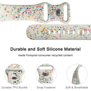 For Apple Watch 42mm Floral Silicone Watch Band(Starlight)