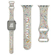 For Apple Watch 38mm Floral Silicone Watch Band(Starlight) - Watch Bands by PMC TechLife | Online Shopping South Africa | PMC TechLife