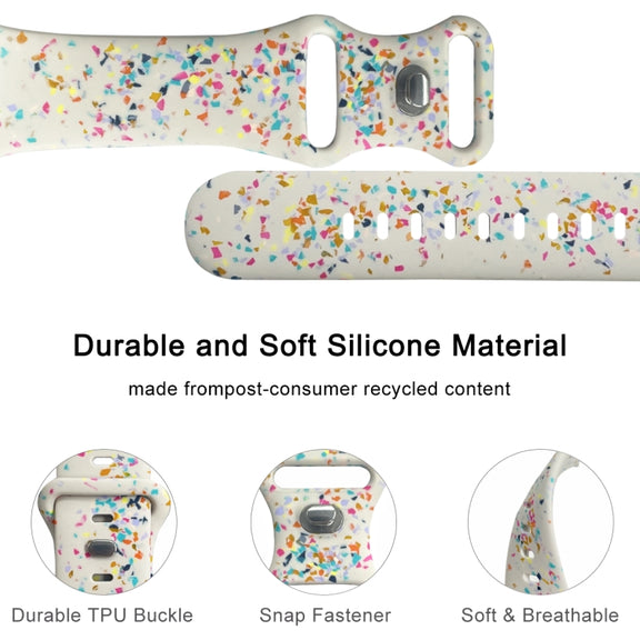 For Apple Watch 38mm Floral Silicone Watch Band(Starlight)