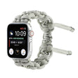 For Apple Watch 42mm Silk Silver Beads Braided Watch Band(Grey) - Watch Bands by PMC TechLife | Online Shopping South Africa | PMC TechLife