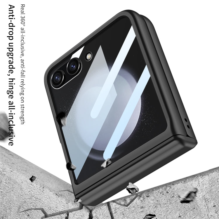 For Samsung Galaxy Z Flip5 GKK Integrated Full Coverage Folding Phone Case(Silver)