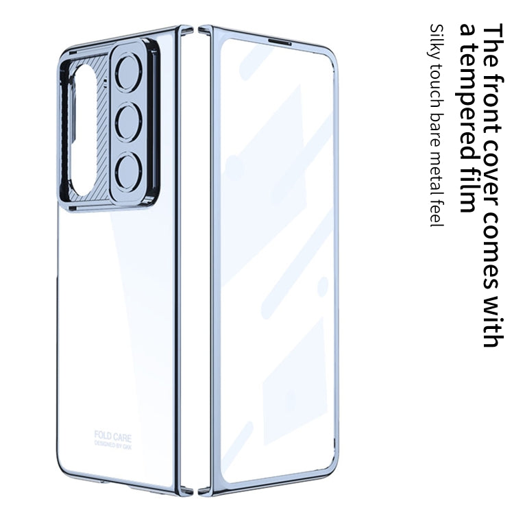 For Samsung Galaxy Z Fold5 GKK Integrated Push Lens Window PC Phone Case(Black)
