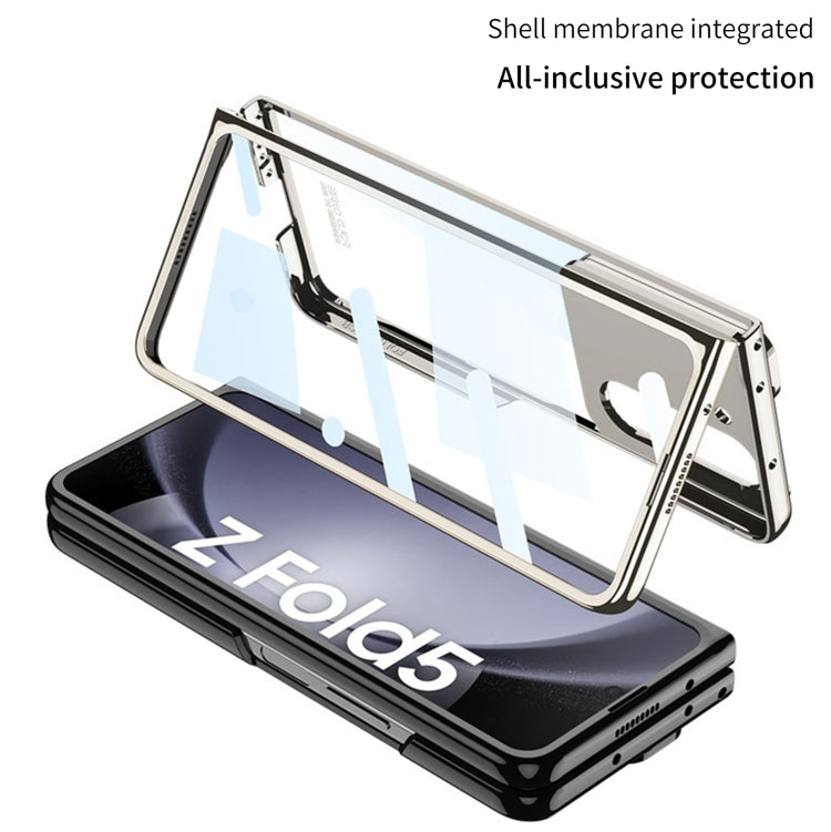 For Samsung Galaxy Z Fold5 GKK Integrated Push Lens Window PC Phone Case(Black)