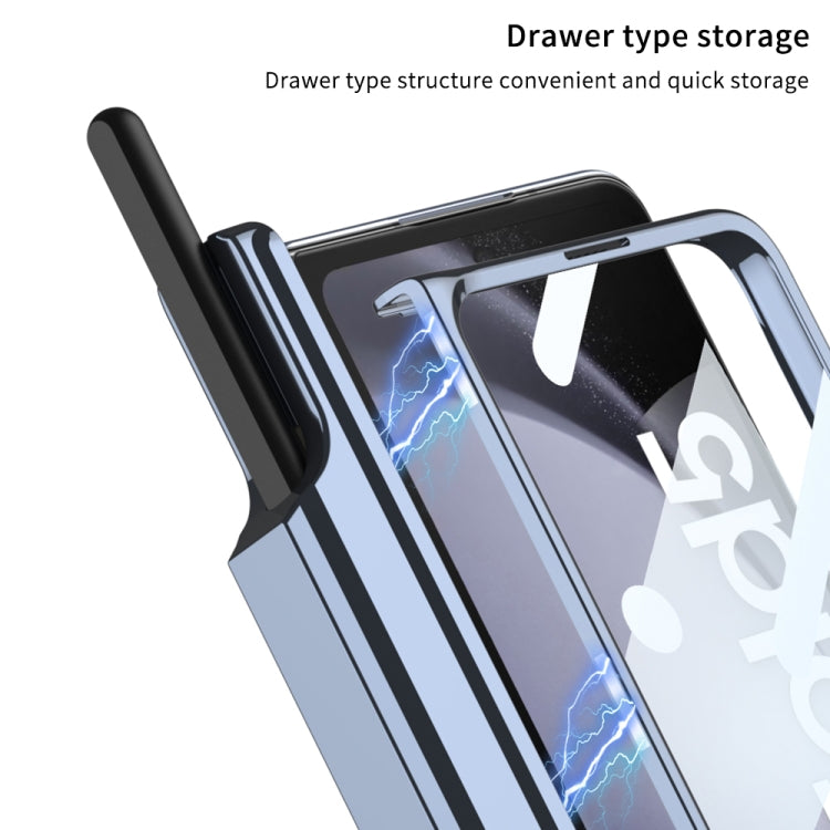 For Samsung Galaxy Z Fold5 GKK Integrated Push Lens Window PC Phone Case(Black)