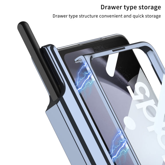 For Samsung Galaxy Z Fold5 GKK Integrated Push Lens Window PC Phone Case(Black)