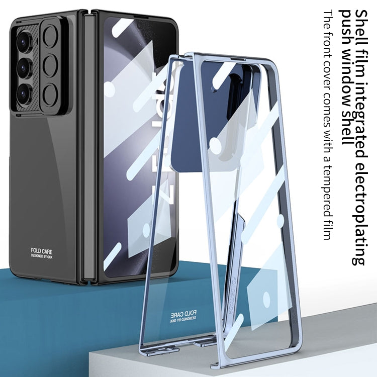 For Samsung Galaxy Z Fold5 GKK Integrated Push Lens Window PC Phone Case(Black)