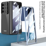 For Samsung Galaxy Z Fold5 GKK Integrated Push Lens Window PC Phone Case(Black)