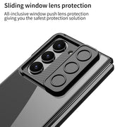 For Samsung Galaxy Z Fold5 GKK Integrated Push Lens Window PC Phone Case(Black)