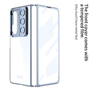 For Samsung Galaxy Z Fold5 GKK Integrated Push Lens Window PC Phone Case(Silver)