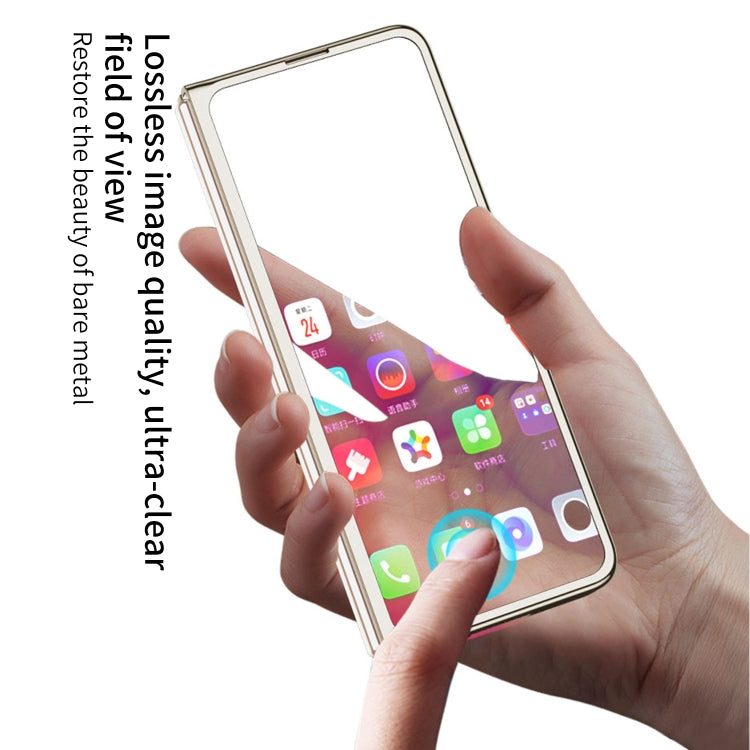 For Samsung Galaxy Z Fold5 GKK Integrated Push Lens Window PC Phone Case(Silver)