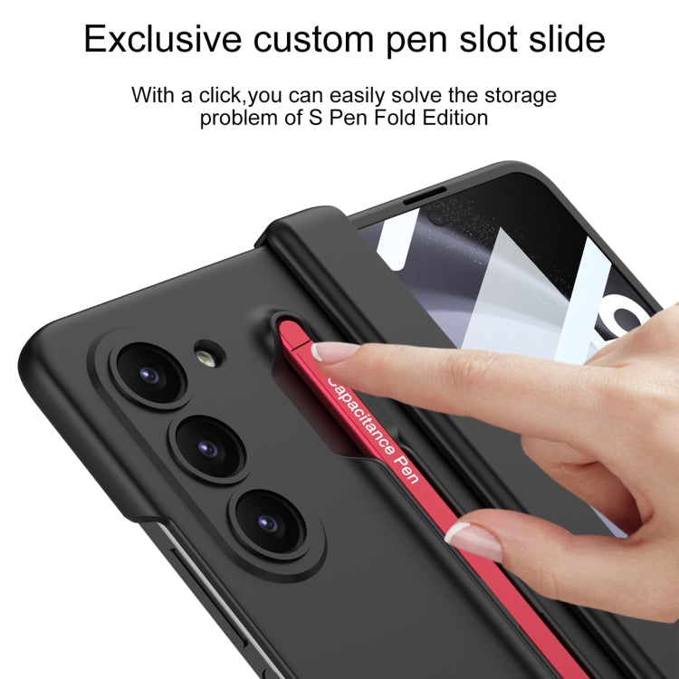 For Samsung Galaxy Z Fold5 5G GKK Integrated Fold Hinge Phone Case with Pen Slots, No Include Pen(Blue)