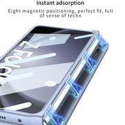For Samsung Galaxy Z Fold5 5G GKK Integrated Fold Hinge Phone Case with Pen Slots, No Include Pen(Blue)