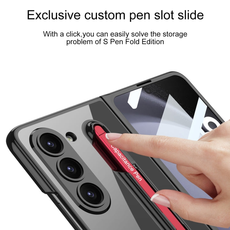For Samsung Galaxy Z Fold5 5G GKK Integrated PC Phone Case with Pen Slot, No Include Pen(Black)