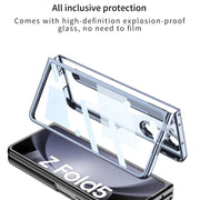 For Samsung Galaxy Z Fold5 5G GKK Integrated PC Phone Case with Pen Slot, No Include Pen(Black)