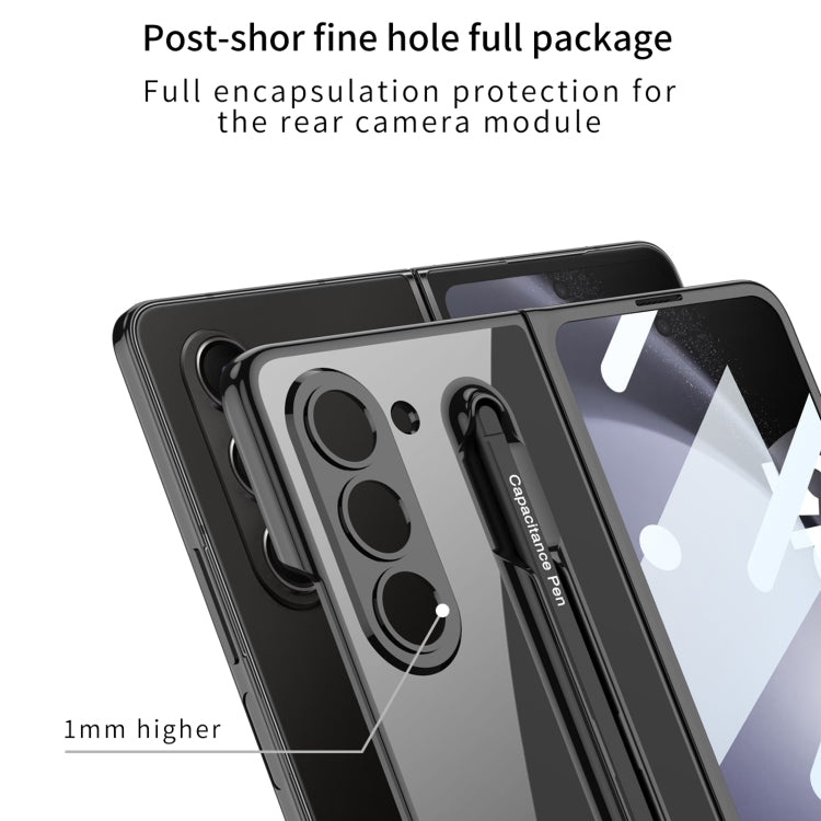 For Samsung Galaxy Z Fold5 5G GKK Integrated PC Phone Case with Pen Slot, No Include Pen(Black)