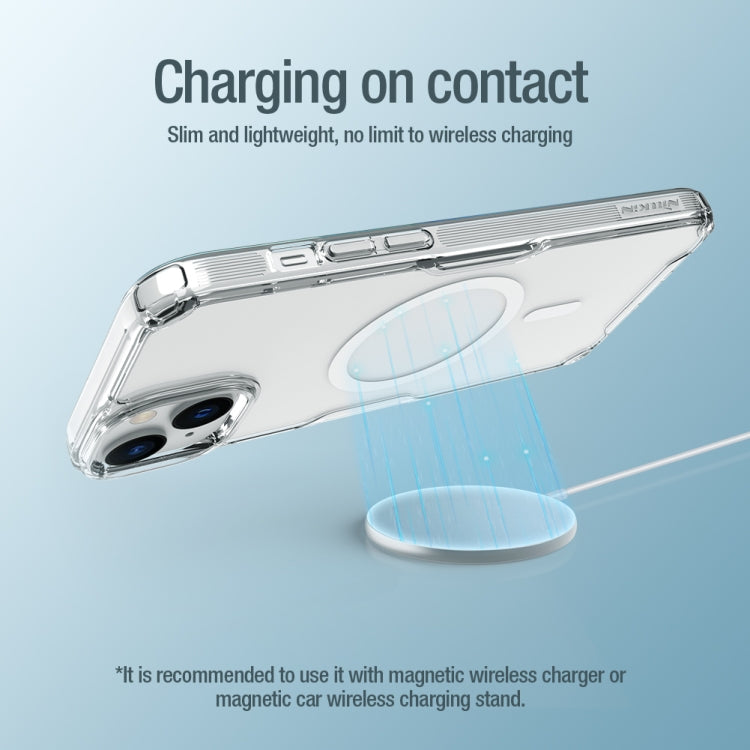 For iPhone 15 Plus NILLKIN Ultra Clear Magsafe PC + TPU Phone Case(Blue)