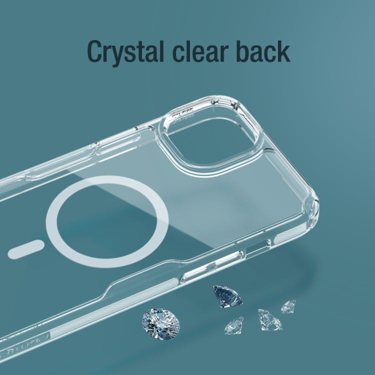 For iPhone 15 NILLKIN Ultra Clear Magsafe PC + TPU Phone Case(Blue)