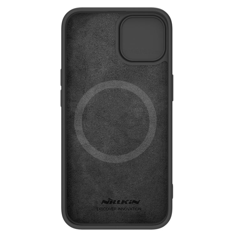 For iPhone 15 Plus NILLKIN CamShield MagSafe Liquid Silicone Phone Case(Black)
