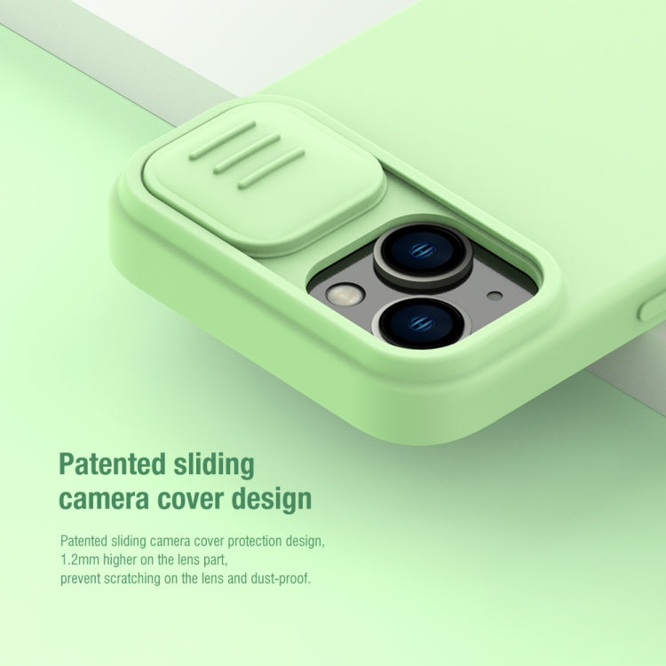 For iPhone 15 Plus NILLKIN CamShield MagSafe Liquid Silicone Phone Case(Black)
