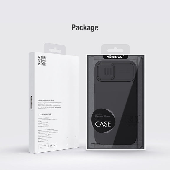 For iPhone 15 Plus NILLKIN CamShield MagSafe Liquid Silicone Phone Case(Black)
