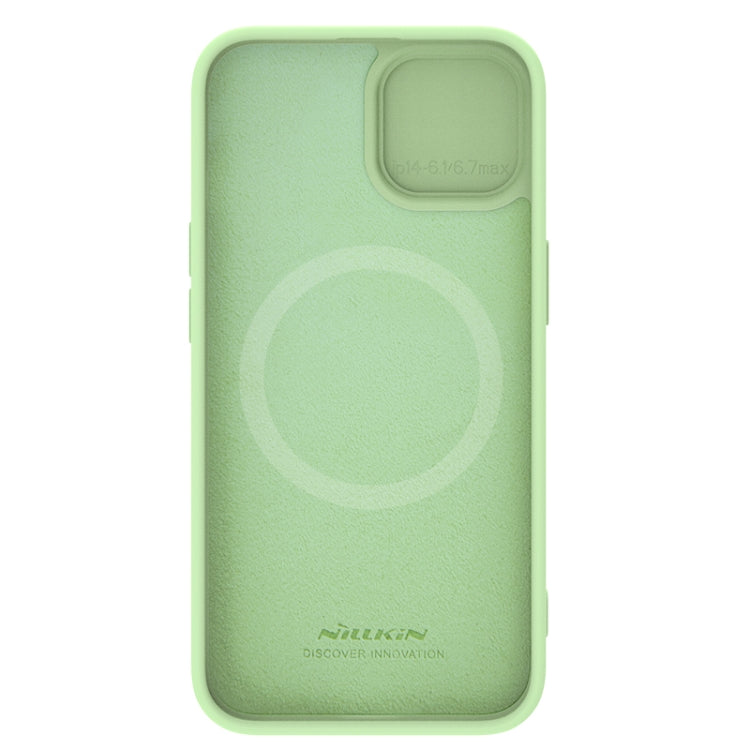 For iPhone 15 Plus NILLKIN CamShield MagSafe Liquid Silicone Phone Case(Green)